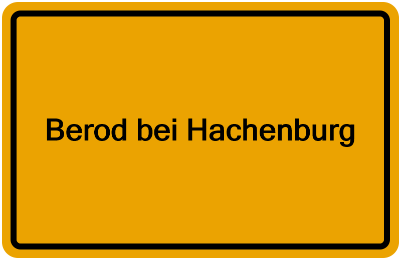 Handelsregisterauszug Berod bei Hachenburg